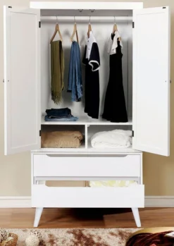 Lennart Armoire (White) -Beds and Accessories Sales CM7386WH AR SET armoire 3
