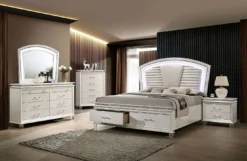 Maddie Storage Bedroom Set -Beds and Accessories Sales CM7899Q br set 1