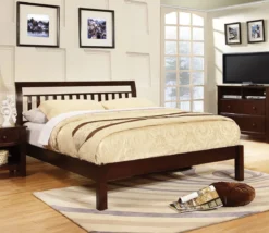 Corry Platform Bed (Dark Walnut)