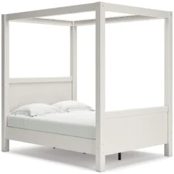 Aprilyn White Canopy Bed -Beds and Accessories Sales EB1024 189 181 186 bed 6