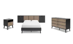 Charlang Platform Bedroom Set W/ Lighted Headboard -Beds and Accessories Sales EB1198 112 156 102 br set 1