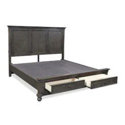 Oxford Panel Storage Bed (Peppercorn) -Beds and Accessories Sales I07 412 403D 402 PEP bed pnl str pepper 4