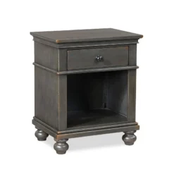 Oxford Panel Storage Bed (Peppercorn) -Beds and Accessories Sales I07 451N PEP one drawer nightstand pepper 1