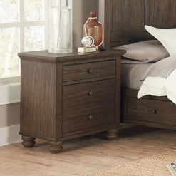 Hudson Valley Super Storage Bedroom Set -Beds and Accessories Sales I280 450 two drawer nightstand 2