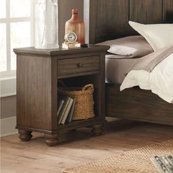 Hudson Valley Super Storage Bedroom Set -Beds and Accessories Sales I280 451N one drawer nightstand 2