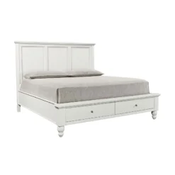 Cambridge Flat Panel Storage Bed (White)