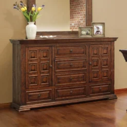 Terra Panel Bedroom Set (Chocolate) 11 Terra Panel Bedroom Set (Chocolate) -Beds and Accessories Sales IFD1020DSR dresser 1