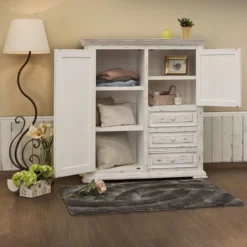 Bella Panel Bedroom Set (White) -Beds and Accessories Sales IFD1022GMC chest 1