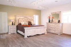 Bella Panel Bedroom Set (White) -Beds and Accessories Sales IFD1024HDBD IFD1024FTBD IFD1024RAILS Q bed 4