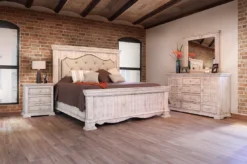 Bella Panel Bedroom Set (White) -Beds and Accessories Sales IFD1024HDBD IFD1024FTBD IFD1024RAILS Q bed 5