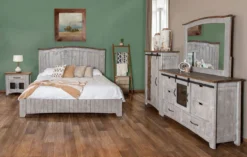 Pueblo Gray Panel Bedroom Set -Beds and Accessories Sales IFD3401HBDQE PLTQE br set 2