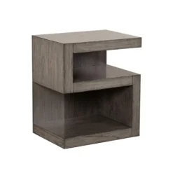 Modern Loft Bookcase Platform Bed (Greystone) -Beds and Accessories Sales IML 451N GRY nightstand grey 1