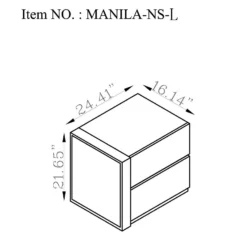 Manila Platform Bedroom Set -Beds and Accessories Sales MANILA NS L nightstand 2