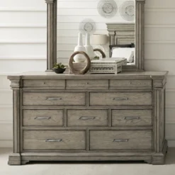 Madison Ridge Panel Bedroom Set -Beds and Accessories Sales P091100 dresser 1