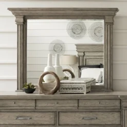 Madison Ridge Panel Bedroom Set -Beds and Accessories Sales P091110 mirror 1