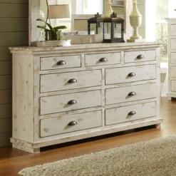 Willow Drawer Dresser (Distressed White)