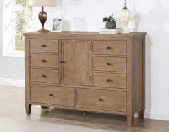 Riverdale Storage Bedroom Set (Driftwood) -Beds and Accessories Sales RV900DR dresser 1