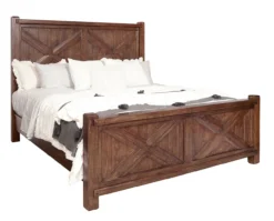 Ponderosa Panel Bedroom Set -Beds and Accessories Sales S878 250 251 400 bed 1