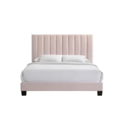 Coyote Queen Upholstered Bed W/ Two Nightstands (Pink) -Beds and Accessories Sales UCY3700QBE bed 3