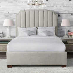 Harper Upholstered Bed (Gray) -Beds and Accessories Sales UHR3151QB bed uph gray 1