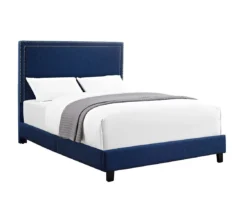 Erica Queen Upholstered Bed (Blue)