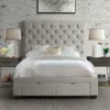 Waldorf Upholstered Storage Bed (Gray)