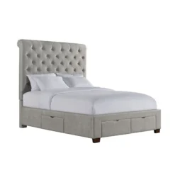 Waldorf Upholstered Storage Bed (Gray) -Beds and Accessories Sales UWF3151QSB bed str gray 2