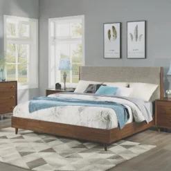 Ludwig Upholstered Panel Bed -Beds and Accessories Sales W1085 90Q bed uph 1