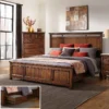 Wolf Creek Panel Bed W/ One Side Storage