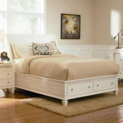 Sandy Beach Storage Bedroom Set (White)