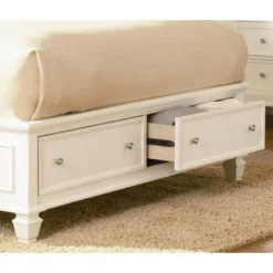 Sandy Beach Storage Bedroom Set (White) -Beds and Accessories Sales coa 201309Q C bed 2