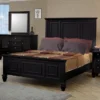 Sandy Beach Panel Bedroom Set (Black)