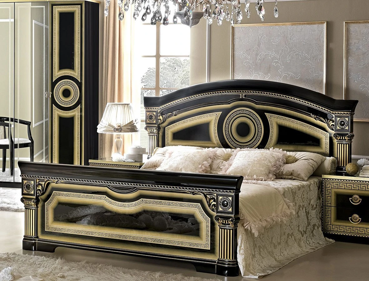 Beds and Accessories Sales -Beds and Accessories Sales AIDABEDQSBLACKGOLD bed gold 1
